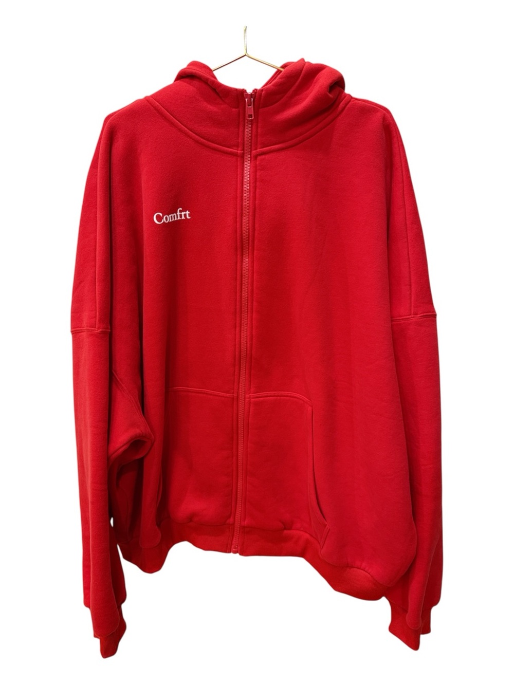 Comfrt Tops Comfrt Cloud Zip Hoodie Crimson Red Oversized Plus 3XL